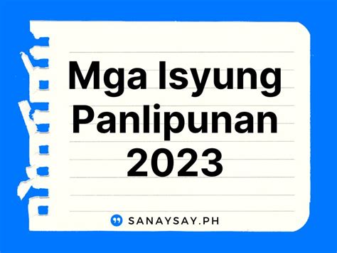 isyung panlipunan sa pilipinas 2024